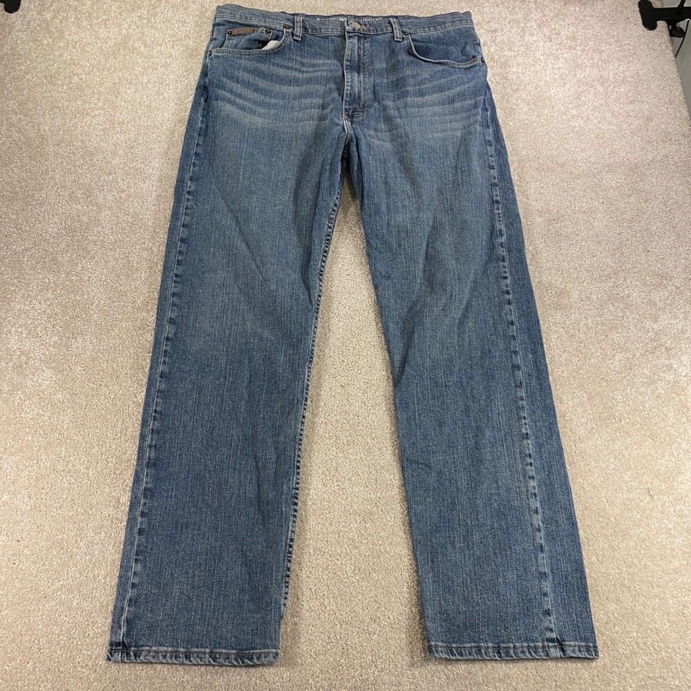 Wrangler Jeans Mens 36x32 Blue Advanced Comfort Straight Leg